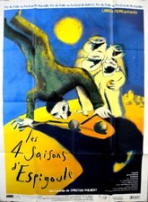 PETANQUE MARSEILLE PROVENCE LES 4 SAISONS D'ESPIGOULE 1999 FRENCH POSTER 47x63