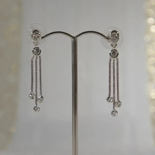 Sparkly crystal stud - crystal, drop