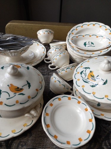 Dinette art deco faïence - dinette,
