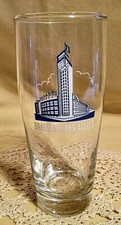 BRASSERIE DES ALLIES GLASS TALL THIN WEIGHTED BASE BARWARE BRUSSELS RESTAURANT.
