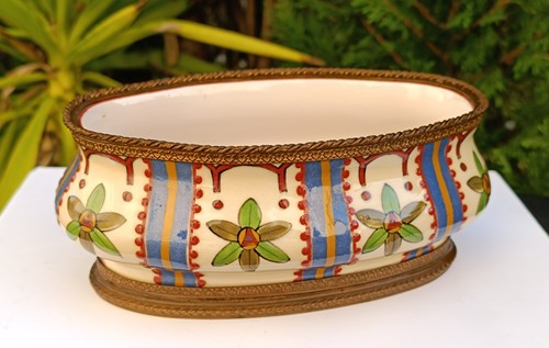 Jardiniere faience art nouveau