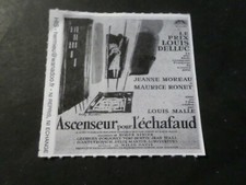TICKET COLLECTION, CINEMA 2009, ASCENSEUR POUR L ECHAFAUD, VF, TTB