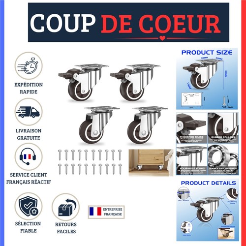 Lot roulettes pivotantes - lot,