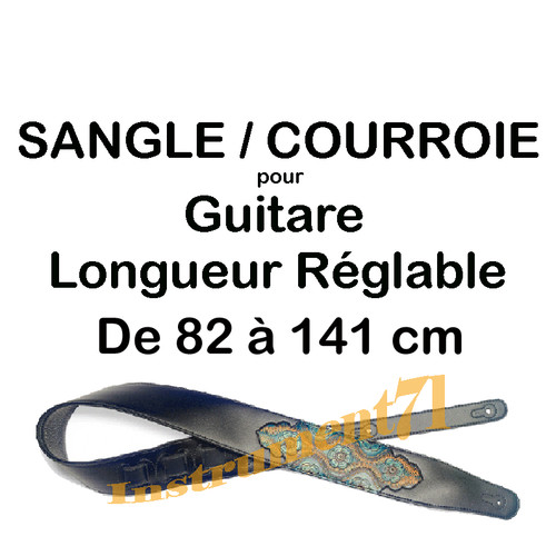 Sangle pour guitare similicuir - pour,