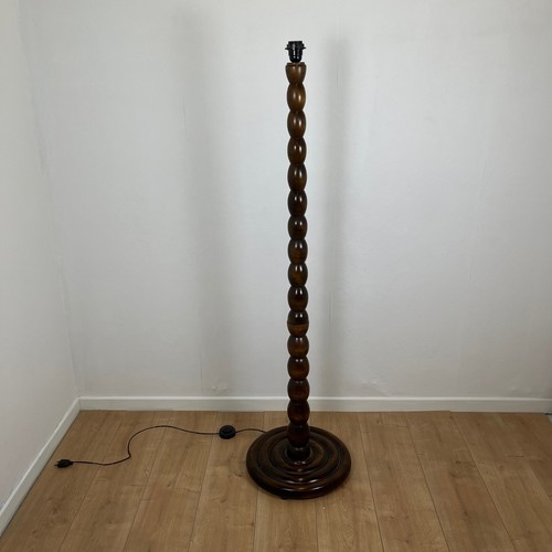 Lampadaire vintage pied bois