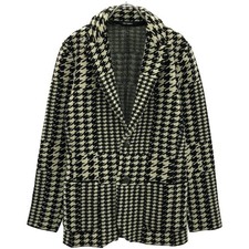 1piu1uguale3 Unopiu Uno Guarretre 22AW LUIGE Glen Check Knit Jacket Used MESC-0