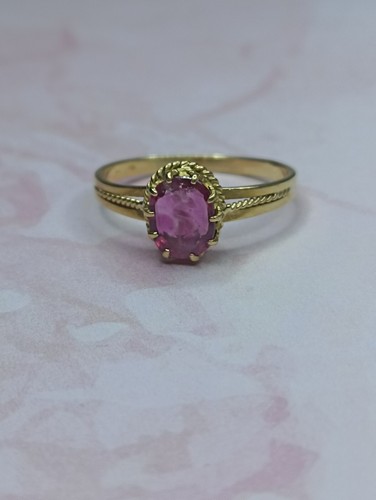 Bague carats saphir rose - 18,