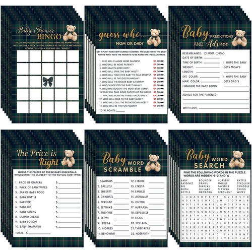 302 pcs baby shower games - 302, games,