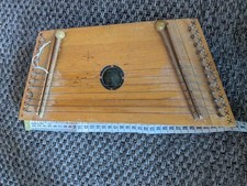 Ancienne Cithare - Harpe - Avec Baguettes- En Bois Laqué - Pour Enfant 