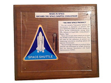 Nasa Space Shuttle CHALLENGER Specimen Polystyrene Spheres Plaque Ltd Ed RARE