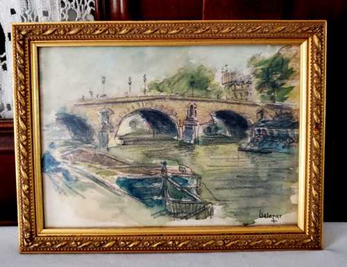 Ancienne aquarelle peinture - ancienne,