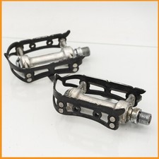 PÉDALES RECORD CAMPAGNOLO SUPERLEGGERI ACIER VINTAGE QUILL VIEUX VÉLO DE ROUT...