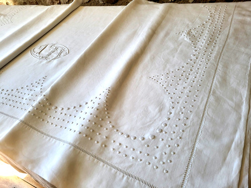 N04 ancien drap - de, lin