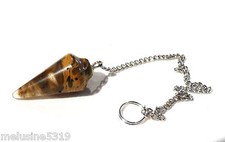 Dowsing Tinted Quartz Stone Pendulum 