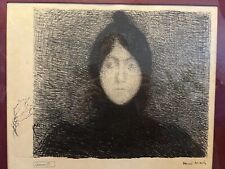 Hand Signed Henri Martin Lithograph Painting 1860-1943 Indecision