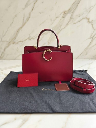 Cartier sac main - cuir, rouge