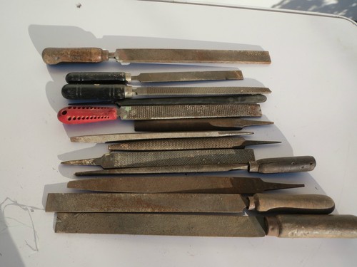 Lot anciennes lime bois fer - lot,