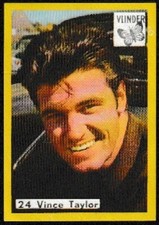 VINCE TAYLOR singer vintage 1960s VLINDER match label