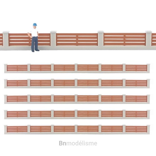 Lot muret palissade - ho, 1m