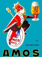 POSTER AFFICHE  BIERE AMOS