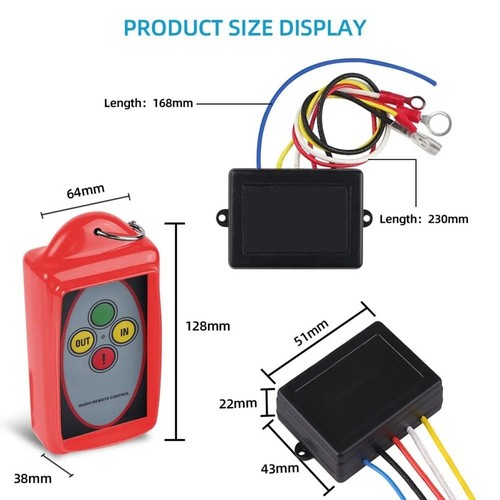 Télécommande treuil fil - , 12v