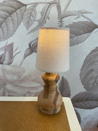 Lampe bois tourné - lampe, en
