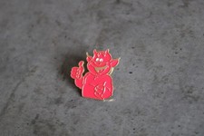 devil red and gold pins