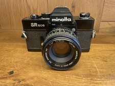 *Rare Black: Near Mint ++* Minolta SR505 Film Camera MC Rokkor 50mm F/1.7 /Japan