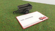 Vintage 1/43 or 1/50 Miniature Army Green UNBACHEED MILITARY TRAILER