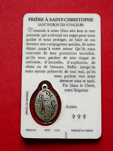 Carte priere avec medaille - priere,