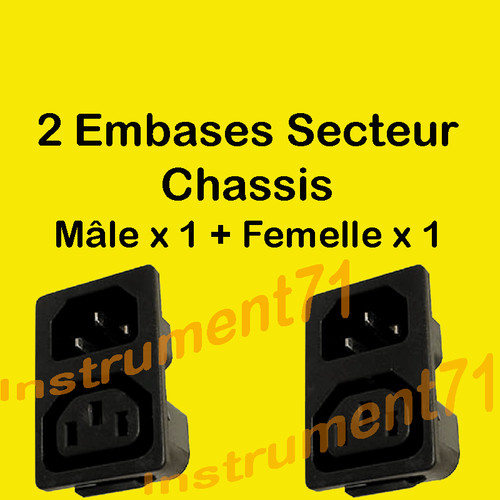 Fiches chassis prise secteur - fiches,