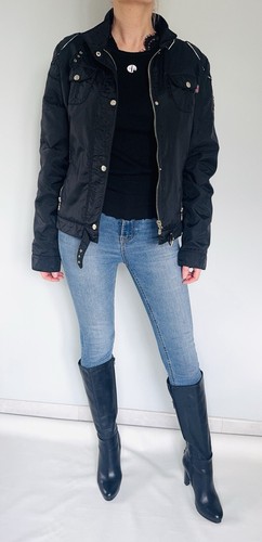 Blouson motard nylon zippé - blouson, en