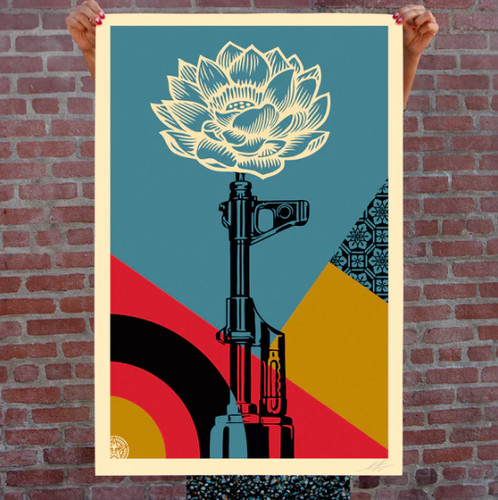 Shepard fairey ak47 - (obey),