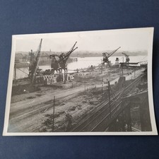 PHOTOGRAPHIE Ancienne Nantes Bombardement Septembre 1943 Port Chantier Naval WW2