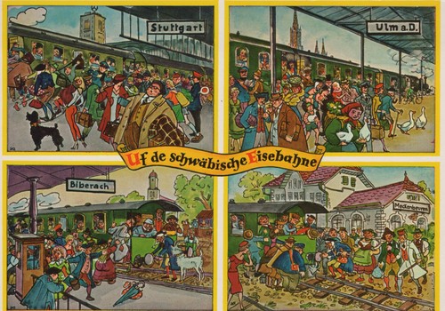 Carte postale motive - postale, eisenbahn