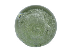 Sulfide press blown glass paper bubble sign Biot Glass paperweight