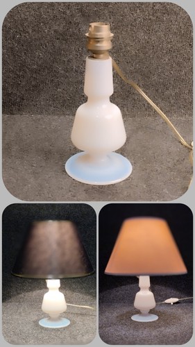 Ancienne lampe cristal pied - lampe,