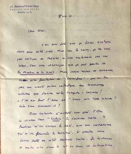 Daniel rops lettre - -,