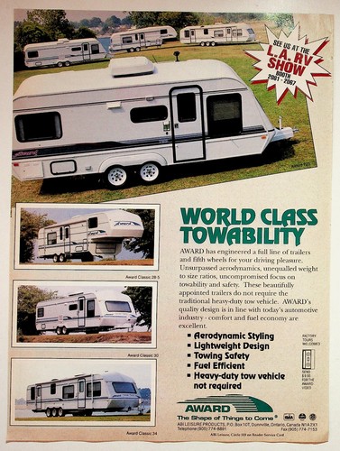 Award travel trailer - award, fifth