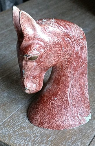 Bronze horse head ruler - bronze,
