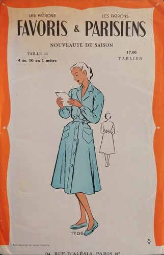 Patron vintage blouse - vintage, blouse-tablier