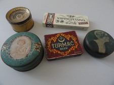 Lot anciennes boites en métal