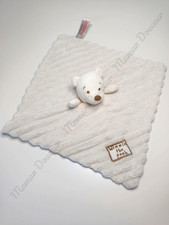 Doudou Plat Carré Ours L'ourson Winnie The Pooh Beige Nez Marron  Disney Primark