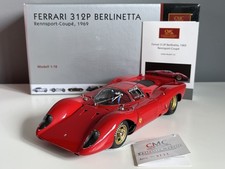 CMC 1/18 Ferrari 312P Berlinetta Rennsport-Coupe 1969 M-096 Red Die-cast Model