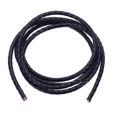 Cordon cuir tressé rond 4mm