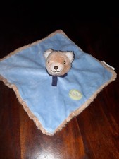 DPD/DOUDOU PLAT PIOU PIOU ET MERVEILLES OURS Bleu col  dessous beige 