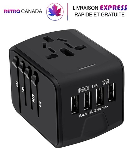 Adaptateur voyage universel - adaptateur,