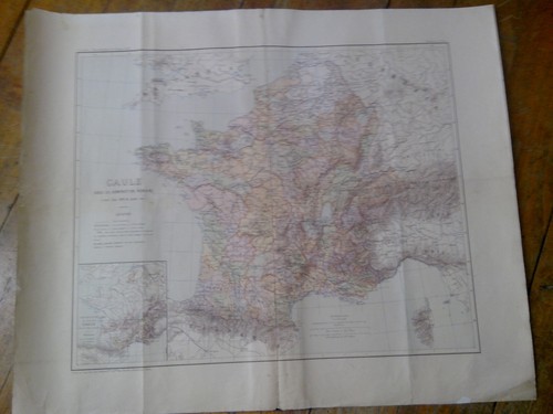 Ancienne carte gaule - ancienne, sous