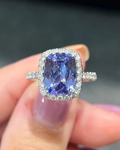 Bague diamant saphir - , bleu