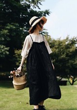 Robe bretelle tablier ample